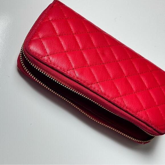 Mischka Madgley Red Zip Up Vegan Leather Wallet with Multiple Slots - Picture 8 of 15
